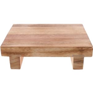 PRETYZOOM Wooden Step Stool for Adults 7 Inch Height Compact Footrest Stool for Elderly Bedside Use Home Office Entryway