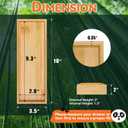 Lixple Bamboo Drawer Organizer for Kitchen Utensils, 2 Pack Stackable Cutlery Trays, Fits 1/2" Knives and Silverware, 10" x 3.5" x 2" (Outer), 9.3" x 2.8" x 1.3" (Inner)