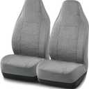 Road Comforts Car Seat Covers for Front Seat, High Back Heavy Duty Breathable Flax Seat Protector, Airbag, Not Seat Belt Compatible, Washable Seat Cover Fits for Most Cars, Trucks, SUVs, Vans