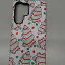 DAIZAG Case for Samsung Galaxy S25 Ultra,Christmas Tree Polka Dots Phone Case Durable Frosted Double-Layer Protection Cover for Women Girl