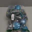 Flocked Ornaments for Christmas Tree Decorations - 35pcs Gray Velvet Ball Ornament for Winter Holiday Decor - Dusty Blue Plastic Shatterproof Xmas Ornaments Bulk (Grey)