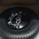 AR-PRO 4.80/4.00-8" Flat Free Tire and Wheel - 14.5" Solid Wheelbarrow Tires with 3" -7" Centered Hub and 5/8" Extra 3/4"Bearings - Universal for 4.80-8 4.00-8 4.00-6 3.50/3.00-8 Wheelbarrow Wheels