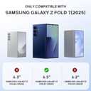 for Samsung Galaxy Z Fold7 Case, [Compatible with Magsafe], [Invisible Kickstand & Privacy Screen Protector], Anti-Yellowing Protective Phone Case for Samsung Galaxy Z Fold 7, Privacy Clear