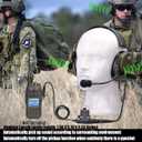 Retevis EHK007 Tactical Headset,Hunting & Shooting Earmuffs with Mic,Sound Amplification,Noise Reduction Walkie Talkie Headset,Compatible with Baofeng UV-5R BF-F8HP PRO AR-5RM RT22 RT86 RT68(1 Pack)