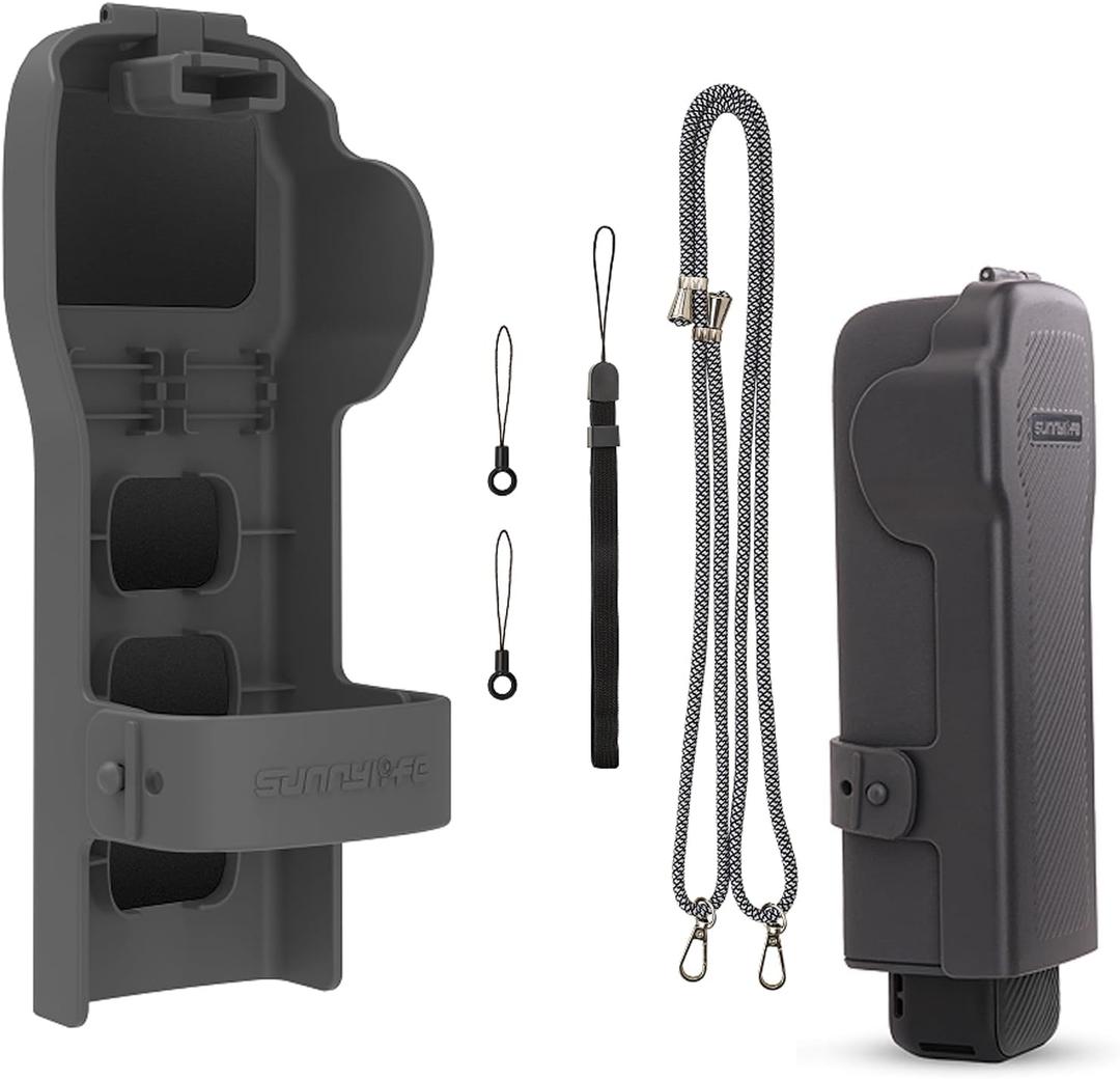 Pocket 3 Protective Case with Magnetic Storage Slot Bump-Proof Dust-Proof Portable Plastic Shell Cover for DJI Osmo Pocket 3 Gimbal/Lens/Screen Accessories