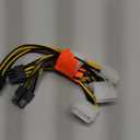 3-Pack 8 pin PCIe to Dual Molex Female to Male Cable Compatible with EVGA GeForce, Gigabyte, Sapphire, and XFXsit for Video Card Pci-e ATX PSU Power Supply.
