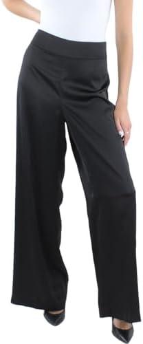 Anne Klein Women's Satin Wide Leg High-Waist Pants, Size 8