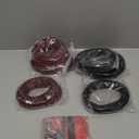 Xuniea 96ft Wire Loom Braided Cable Sleeve Covers Cord Management with 127 Pcs Tube Heat Shrinkable for Audio Video Cable Cord Protectors from Pets (1/2, 1/4, 3/8 Inch, Black and Red)