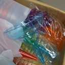 48 Packs Plastic Clear Margarita Glass Cups Bulk 8 Colors 12 oz Disposable Cinco De Mayo Party Decoration for Fun Taco Party Supplies, Neon Cocktail Cups, Mexican Theme for Carnivals, Dia De Muertos, 48 Count