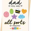 3 x Fathers Day Card,Funny Fathers Day Cards Gifts Decorations for Dad from Daughter Son Kids,Happy Father's Day Cards Gifts Ideas with Envelope,Sweet Dad Card
