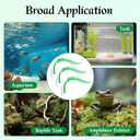 2 x Tree Frog Tank Accessories & Turtle Basking Platform 3PCS Set Leaf Decor - Reptile Habitat Decoration, Terrarium Accessories with Suction Cups for Turtles, Frogs, Geckos & Toads (Leaf)