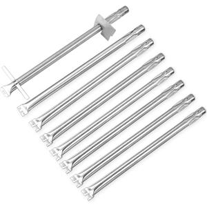 67558 Burner Tubes Replacement Parts for Weber Summit 660 670 Gas Grill Models, 8 Pack Pipe Grill Burner Tubes, Stainless Steel