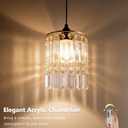 TWINKVILLA Battery Operated Chandelier, 3Pack Hanging Gazebo Lights, Acrylic Crystal Beaded Pendant Lights Outdoor Waterproof for Patio Tree Pergola Porch and Indoor Decor (3)