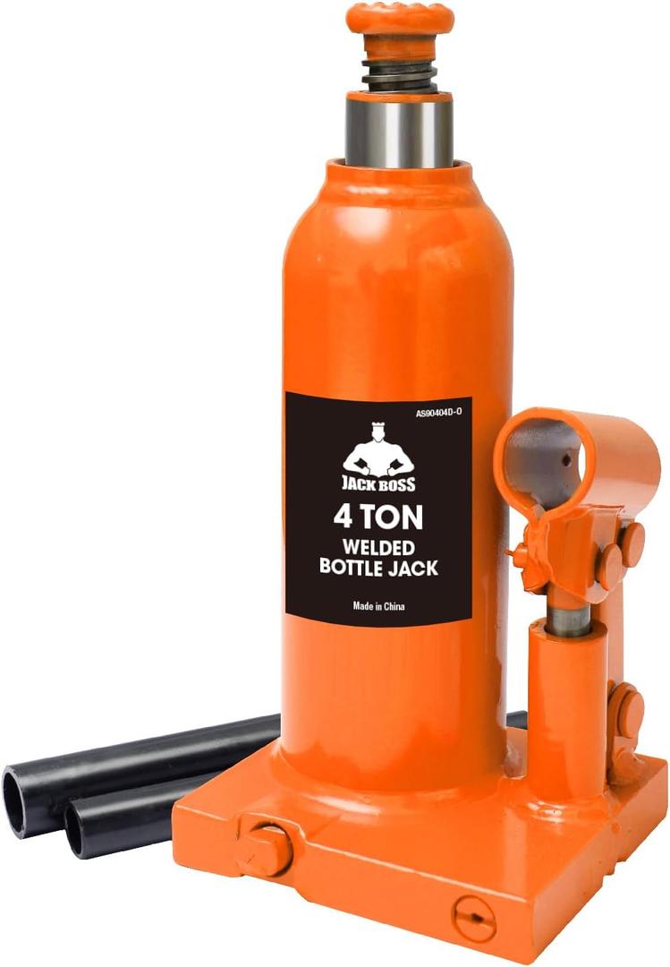 Jack Boss Bottle Jack 4 Ton (8,000 LBs) Hydraulic Car Jack, Fit for Auto Truck Repair and House Lift, Orange