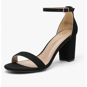 DREAM PAIRS Women's Chunk Low Heel Pump Sandals, Size: 6.5