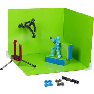 Zing Klikbot Zanimation Studio - Includes 2 Klikbots, Phone Stand/Holder and 2 Sided Backdrop Screen, for Ages 6 and Up