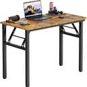 Need Office Computer Desk 35.8 Inch Sturdy Folding Laptop Table Retro