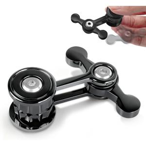 2 x Metal Fidget Spinner Toy for Adult Cool Gadgets Gifts for Teen Boy Silent Figette Office Desk Toy Anxiety Stress Relief Item Quiet Calming Down Autism ADHD Tools Valentines Day Gifts for Him Men, Small