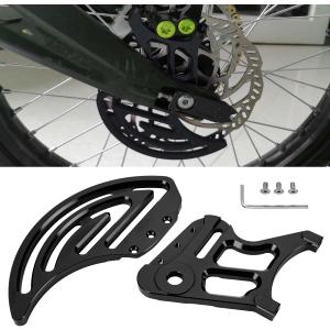2Pcs Black Rear Brake Disc Guard Cover, Aluminum Dirt Pit Bike Motorcycle Sprocket Guards Derailleur Cover Caliper Chain Protector for Sur Ron Light Bee for Surron/Segway X160/X260
