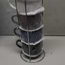 glowworm Coffee Mugs with Stand, Stackable Coffee Mugs Set of 4, Wedding Housewarming Gift, Modren Ceramic Cups for Milk, Cocoa, Microwave & Dishwasher Safe, Multicolor