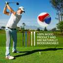 Deekin 90 PCS Christmas Dad Golf Gifts for Men, 3-1/4 inch Funny Wooden Golf Tees with Warm Words and Kraft Box, Golfing Gifts Presents for Dad Grandpa Grandfather (Multicolor)