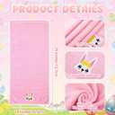 2 x Hahafelt Animal 3 Pcs Cute Hand Towels 100% Cotton 14"x29" Decorative Bathroom Towels Set Embroidered Kitchen Towel