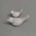 Small Birds Animal Statues White Bird Figurines Knick Knacks Home Decor, 2 Ceramic Bird Sculpture Decor, Modern Decorative Ornaments for Living Room, Bedroom, Office Desktop, Cabinet, Shelf