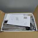 Masupu Nightstand with Charging Station,Mid-Century Modern Bedside Table with Storage Drawer and Open Wood Shelf,Small Gold Frame Side Table for Bedroom,Living Room (White)