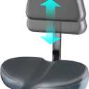 YLG Oversized Bike Seat with Backrest Comfort Wide Bicycle Saddle Replacement for Tricycle, Electric, Commuter, Stationary Bikes, Soft Thick Foam Padded Cushion, Adjustable, Waterproof