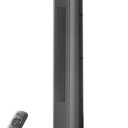 PELONIS 40-inch Bladeless Tower Fan for Bedroom, Standing Fan with Remote Control, 26ft/s, 90° Oscillation, 3 Speed Settings, 27 dB, 3 Modes, 15-Hour Timer, LED Display, Fan that Blows Cold Air, Black