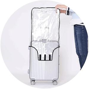 FABULWAY Clear PVC Luggage Cover Protectors - Transparent Waterproof Suitcase Sleeve for 20"+24"+28" Wheeled Suitcases 1Pcs
