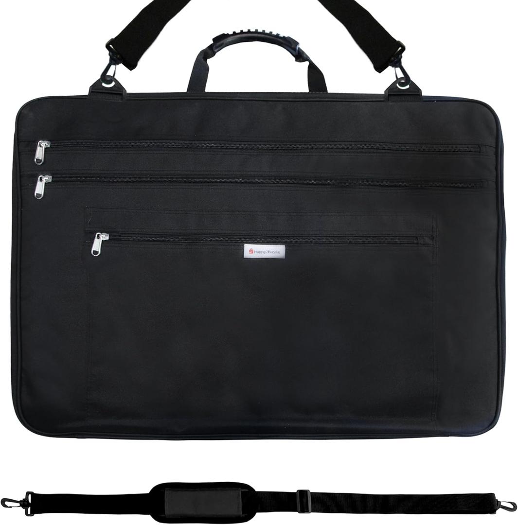Happy2Buy4U ART PORTFOLIO full extension zipper, Portfolio Folder for Artwork, Waterproof Art Portfolio Case A3, Folder pocket Art Portfolio Case 18x24, Hard portfolio case, Portfolio 18x24