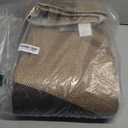 LIVEBOX Modern Easy Jute 5x7 Area Rugs, Brown Geometric Circles Washable Rug for Living Room Bedroom, Non-Slip Low Pile Rug for Dining Room Office Contemporary Indoor Outdoor Floor Mat Carpet