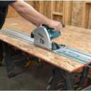 Makita SP6000J1 6-1/2" Plunge Circular Saw Kit, with Stackable Tool case and 55" Guide Rail, Blue