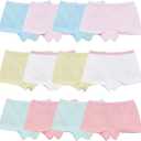 Anktry Kids 12 Pack Soft Comfort Cotton Knickers Underwear Little Girls Assorted Boyshort Panties 2-12 Yrs (Assorted-2,12-`14 Years)