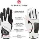 Zero Friction Men's Compression-Fit Synthetic Golf Glove, Universal Fit, One Size