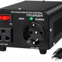 Yinleader 110v to 220v European Voltage Converter Transformer 500W Step Up Converter 110/120 Volt to 220/230/240 Volt or Step Down 220 to 110 w/US Power Cord,Circuit Breaker Protection