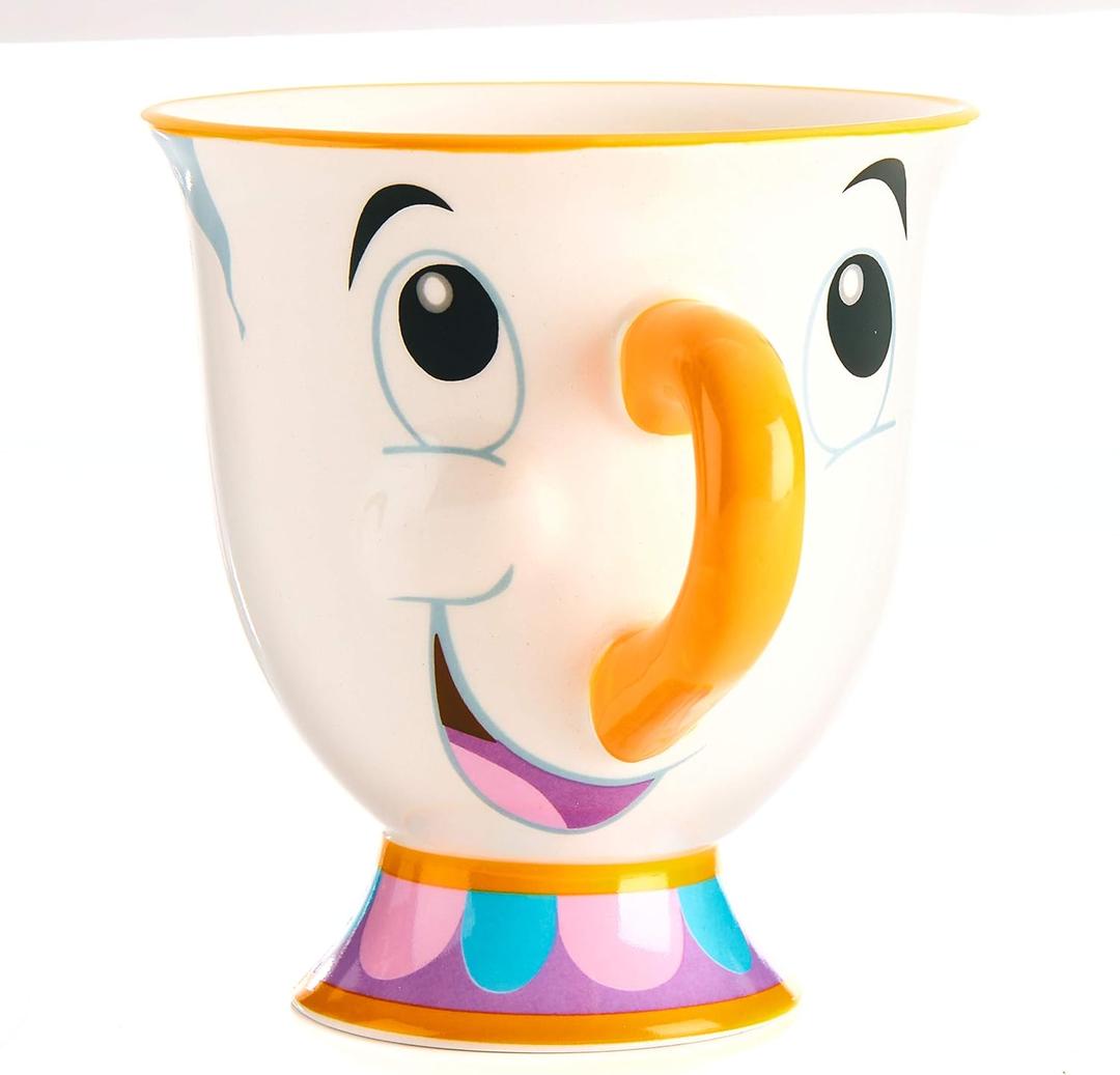Disney Beauty and the Beast Offical Licensed Chip Tea Cup by Paladone, 9oz Ceramic Coffee Mug a Disney Princess Collectible Novelty Gift