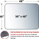 Yecaye Office Chair Mat for Hardwood Floor, 36" x 48" Clear Computer Desk Chair Mat, PVC Heavy Duty Floor Protector for Rolling Chairs, Can't be Used on Carpet(Transparent, 36" x 48")