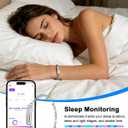 Smart Bracelet for Women, Luxury Design Fitness Tracker with 24/7 Heart Rate, HRV, Blood Oxygen & Stress Monitor, 24H Sleep Tracker, Slim Design Long Battery Life Free APP for iOS & Android, Silver