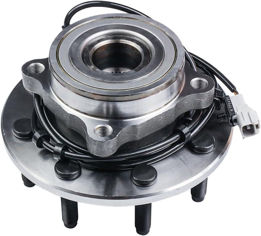 Autoround 515063 4WD Front Wheel Bearing and Hub Assembly Compatible with Dodge Ram 2500 3500 2000-2002, 8 Lug w/ABS