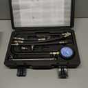 OTC 5605 Deluxe Compression Tester Kit for Gasoline Engines with Easy to Read 2-1/2" Dual Scale Gauge, Extra Long Flex Hose, Multiple Adapters, and Storage Case
