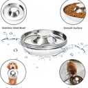 Stainless Steel Puppy Bowls, Set of 2 Puppy Feeder, Dog Food and Water Bowl, Food Feeding Weaning for Small Medium Large Dogs, Pets, S