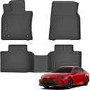Floor Mats for 2025 2026 Toyota Camry (Include Hybrid) All Weather Protection TPE Rubber Full Set Automotive Floor Liners for 2025 Camry Hybrid Accessories, Odorless Anti-Slip, 1st & 2nd Row, Black