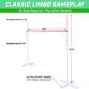 GoSports Get Low Limbo Premium Wooden Limbo Game, Sets up in Seconds - Fun for Kids & Adults, White, Red, Standard