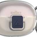 Geiomoo TPU Case for SHOKZ Open Dots ONE, Soft Flexible Scratch Resistant Protective Cover with Carabiner (Clear)