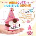 21st Birthday Gifts for Her, 21st Birthday Decorations - Handmade Positive Crochet Gnomes, 21 & Fabulous Bday Gifts for Women Daughter Best Friend Bestie Sister