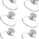 BlingKingdom 6pcs Suction Cup Glass Suction Pads 41mm Clear PVC Plastic Sucker Pads Without Hooks Extra Strong Adhesive Suction Holder