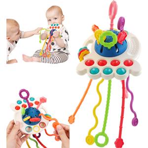 Baby Toys 6 to 12 Months,Montessori Toys for 1 Year Old Boy Girl Baby Sensory Toys for Babies 12-18 Months Pull String Toys for Christmas and Birthday Gifts Infant,Toddlers (Multicolored)