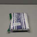 Cotton Clinic Assorted Kitchen Towels 5 Pack  Soft Absorbent Quick Drying Table & Kitchen Linen - Dish Towels, Dish Cloths, Tea Towel and Cleaning Towel with Hanging Loop  16x28 / Navy White